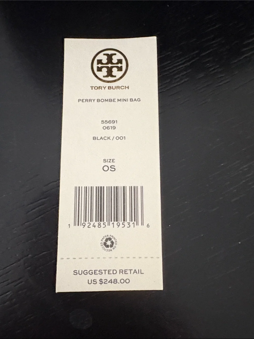 Tory Burch Black Pebbled Leather Toiletry Bag with Embossed Logo